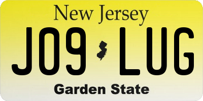NJ license plate J09LUG