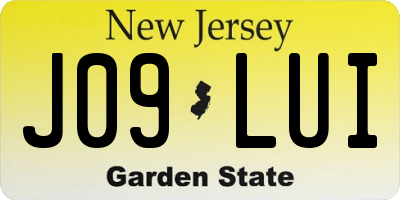 NJ license plate J09LUI