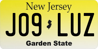 NJ license plate J09LUZ