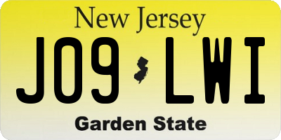NJ license plate J09LWI