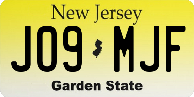 NJ license plate J09MJF