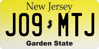 NJ license plate J09MTJ