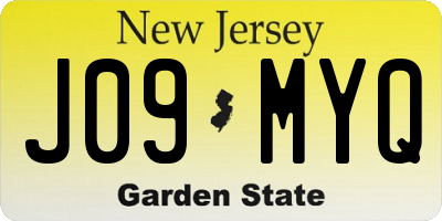 NJ license plate J09MYQ