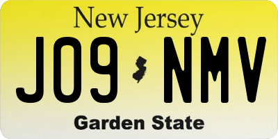 NJ license plate J09NMV