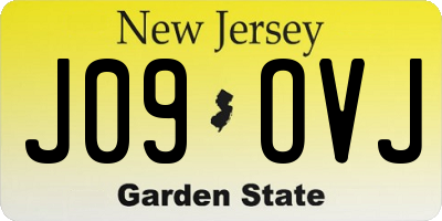 NJ license plate J09OVJ