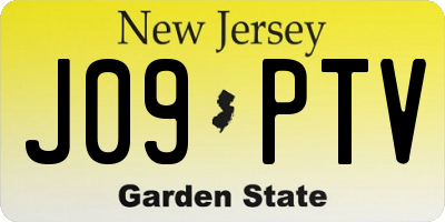 NJ license plate J09PTV