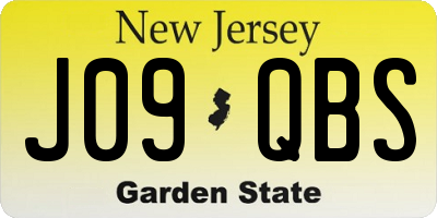 NJ license plate J09QBS