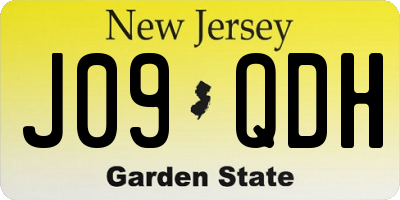 NJ license plate J09QDH