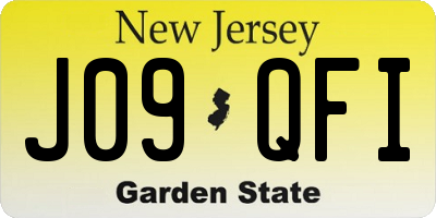 NJ license plate J09QFI