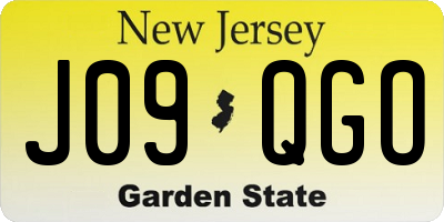 NJ license plate J09QGO