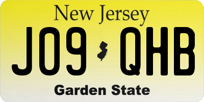 NJ license plate J09QHB