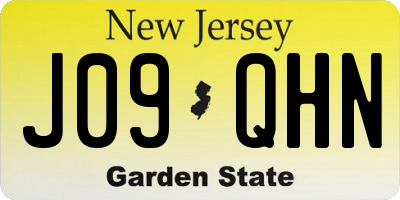 NJ license plate J09QHN