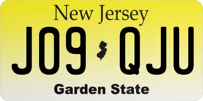 NJ license plate J09QJU