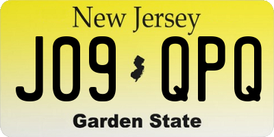 NJ license plate J09QPQ
