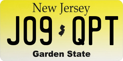 NJ license plate J09QPT