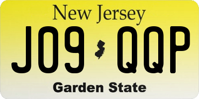 NJ license plate J09QQP