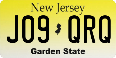 NJ license plate J09QRQ