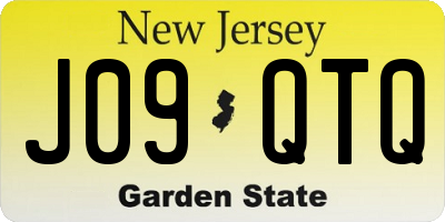NJ license plate J09QTQ