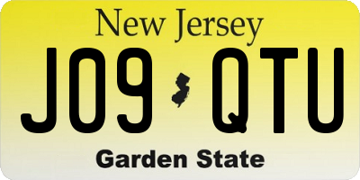 NJ license plate J09QTU