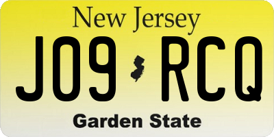 NJ license plate J09RCQ