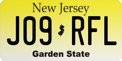 NJ license plate J09RFL