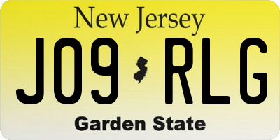NJ license plate J09RLG