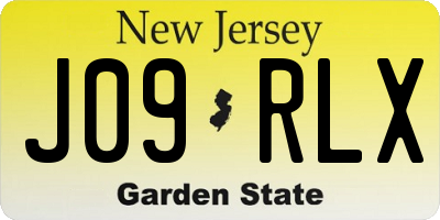 NJ license plate J09RLX