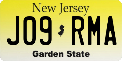 NJ license plate J09RMA
