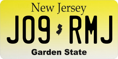 NJ license plate J09RMJ