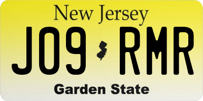 NJ license plate J09RMR