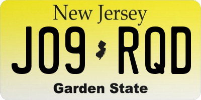 NJ license plate J09RQD