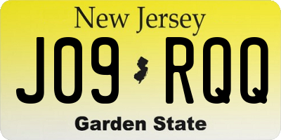 NJ license plate J09RQQ