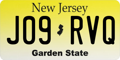 NJ license plate J09RVQ
