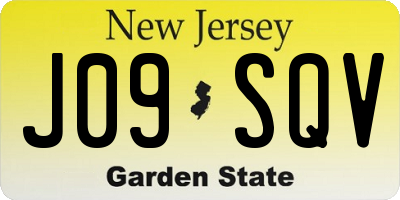 NJ license plate J09SQV