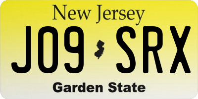NJ license plate J09SRX