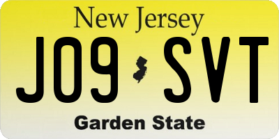 NJ license plate J09SVT
