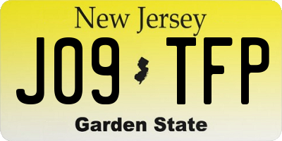 NJ license plate J09TFP
