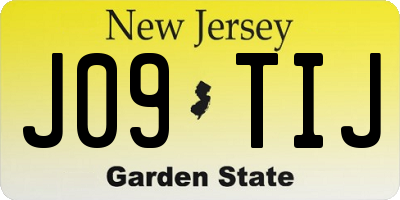 NJ license plate J09TIJ