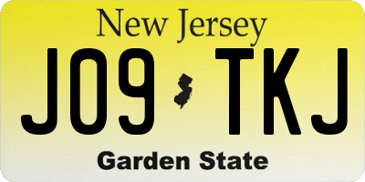 NJ license plate J09TKJ