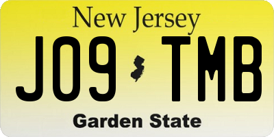 NJ license plate J09TMB