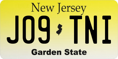 NJ license plate J09TNI