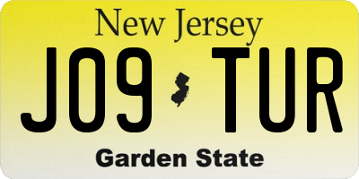 NJ license plate J09TUR
