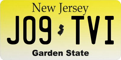NJ license plate J09TVI