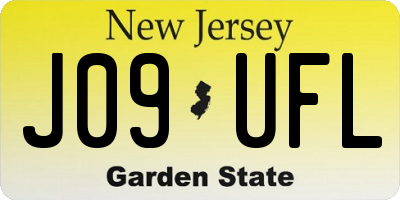 NJ license plate J09UFL