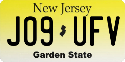 NJ license plate J09UFV