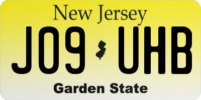 NJ license plate J09UHB