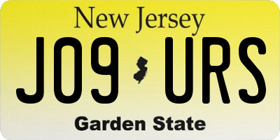 NJ license plate J09URS
