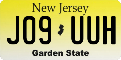 NJ license plate J09UUH