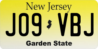 NJ license plate J09VBJ