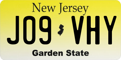 NJ license plate J09VHY